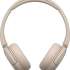 Наушники Sony WH-CH520, Bluetooth, накладные, бежевый [wh-ch520/c]
